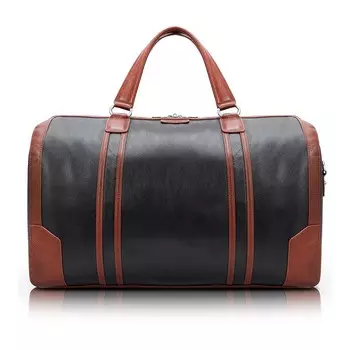 McKlein Kinzie 20-дюймовая спортивная сумка для планшета из телячьей кожи, черный