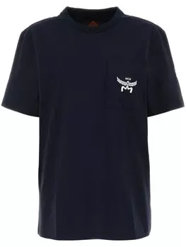 MCM футболка из хлопка с логотипом, синий