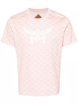 MCM футболка с монограммой, розовый