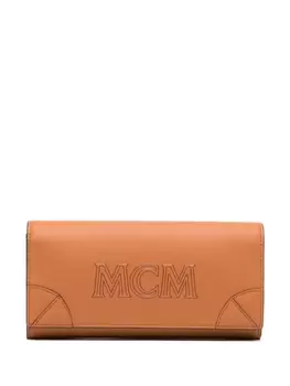 MCM кошелек Aren с тисненым логотипом, коричневый
