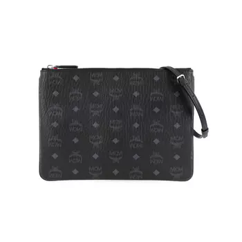 MCM Кожаные клатчи Visetos на одно плечо, унисекс, черные