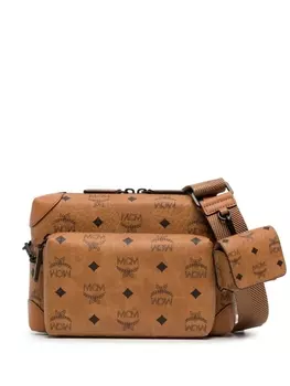 MCM маленькая сумка через плечо Klassik Visetos, коричневый