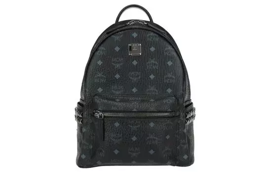 MCM Маленький рюкзак Stark Side Studs в черном цвете Visetos
