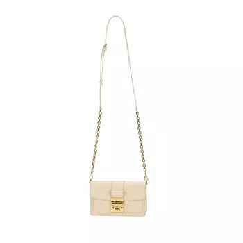 MCM Женская мини-сумка через плечо Tracy Visetos из коровьей кожи бежевого цвета