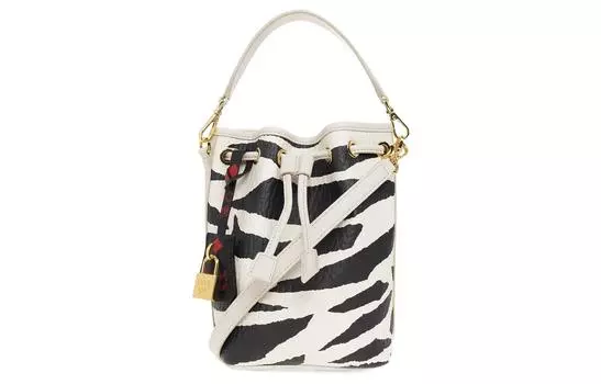 MCM Женская сумка из холста с кожаной отделкой, черная