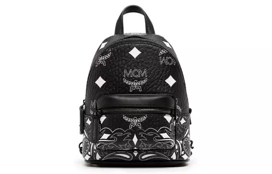 MCM Женский рюкзак из холста и кожи, черный