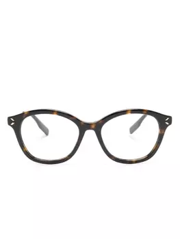 MCQ очки в круглой оправе черепаховой расцветки, коричневый