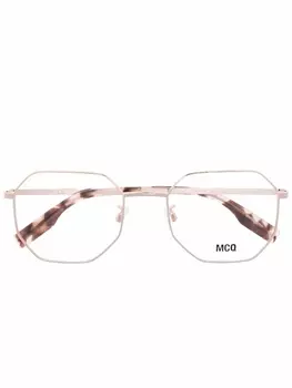 MCQ очки в восьмиугольной оправе, золотистый