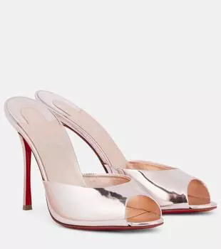 Me Dolly 100 мюли из зеркальной кожи Christian Louboutin, Vintage Rose/Lin Vintage Rose