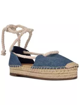 Meaks 7 женские парусиновые сандалии на платформе с завязкой на щиколотке Nine West