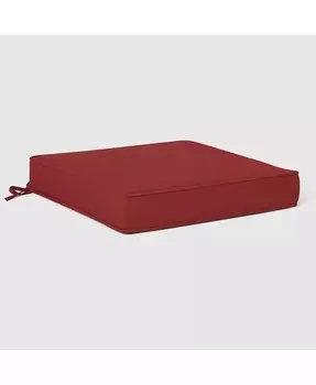 Мебель для уличного патио, сиденье, стул, квадратные подушки с окантовкой. Набор из 2 шт. 20 x 19 дюймов Westintrends, черный