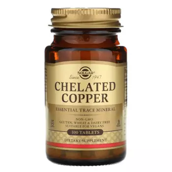 Медь в хелатной форме, 100 таблеток, Solgar