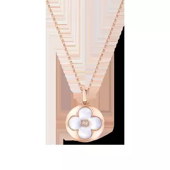 Медальон Color Blossom XL из розового золота, белого перламутра и бриллиантов Louis Vuitton, розовый