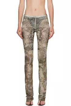 Медальоновые лёгкие брюки Jean Paul Gaultier, бежевый