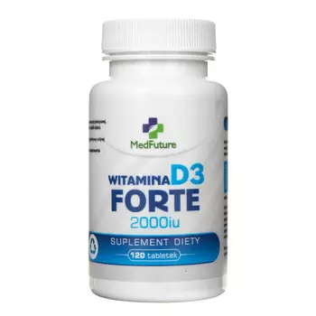 MedFuture Витамин D3 ФОРТЕ 2000 МЕ - Биологически активная добавка, 120 таблеток