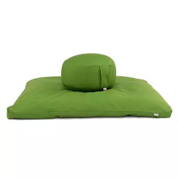 Medi-Set ECO: Подушка для медитации RONDO ECO полба и ZABUTON ECO оливково-зеленый BODHI, оливково-зеленый