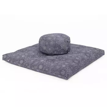 Medi-Set Maharaja I PAISLEY бензин: подушка для медитации RONDO полба и ZABUTON BODHI, берлинская лазурь