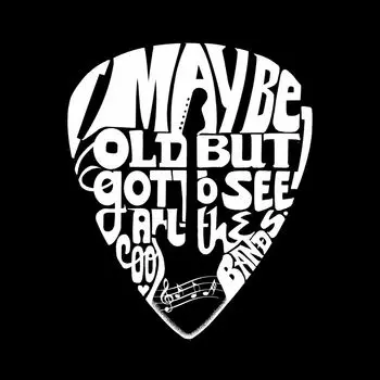 Медиатор — мужская футболка с рисунком Word Art LA Pop Art, черный