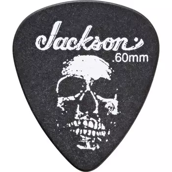 Медиаторы для гитары Jackson 451 Black Sick Skull — 1 дюжина, 1,0 мм