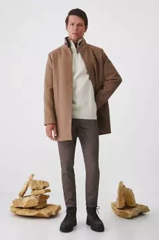 Medicine плащ с добавлением шерсти, коричневый