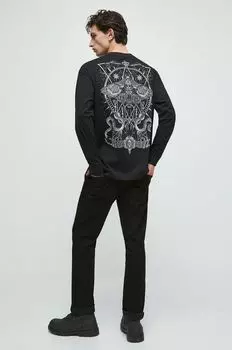 Медицинский хлопок с длинными рукавами Medicine, черный