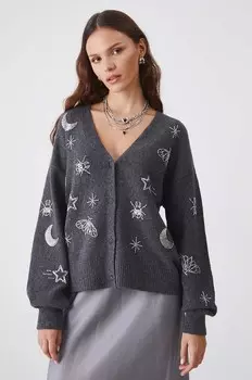 Медицинский кардиган с добавлением шерсти Medicine, серый