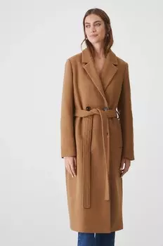 Медицинский плащ с добавлением шерсти Medicine, бежевый