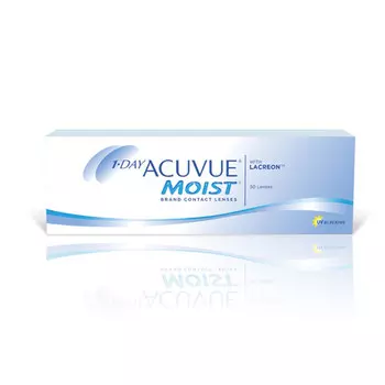 Медицинский прибор, Acuvue, 1 Day Moist, Линзы однодневные -6,50, кривизна 8,5, 30 шт