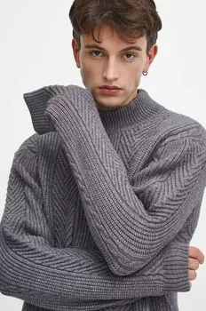 Медицинский свитер из смесовой шерсти Medicine, серый