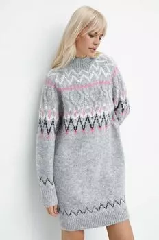 Медицинское платье из смесовой шерсти Medicine, серый