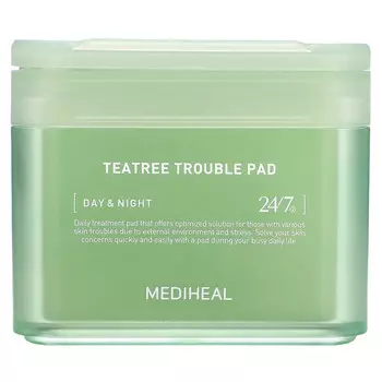 MEDIHEAL, Tea Tree Trouble Pad, 100 таблеток, 170 мл (5,74 жидк. унц.)