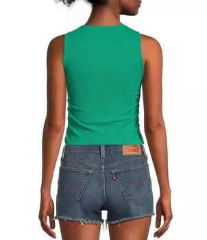 Медная майка со сборками по бокам Copper Key, зеленый