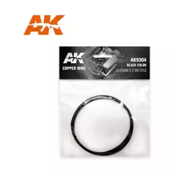 Медный провод — черный, 0,45 мм х 5 метров, Supplies & Accessories (AK-Interactive)