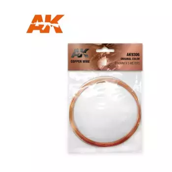 Медный провод — оригинальный цвет, 0,60 мм х 5 метров, Supplies & Accessories (AK-Interactive)