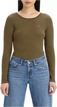 Медовый с длинным рукавом Levi's, цвет Julip Stripe Mole
