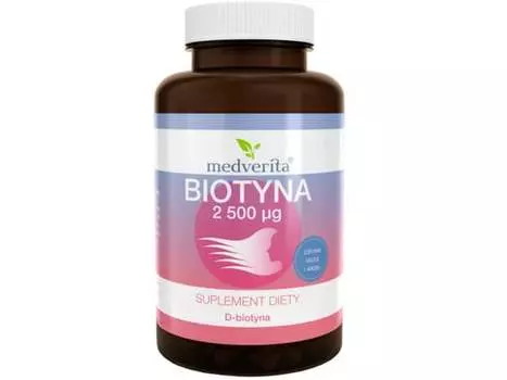 Medverita, БАД, Биотин 2500 мкг, 60 капсул