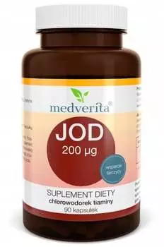 Medverita, Йод 200 Uq для кожи Люголя щитовидной железы, 90 капсул