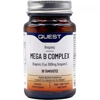 Mega B Complex 50 мг плюс витамин C 1000 мг - 30 таблеток Quest