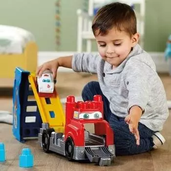 Mega Bloks, блоки для строительных и гоночных грузовиков, FVJ01 Fisher Price