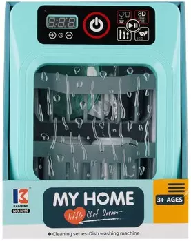 MEGA CREATIVE, аккумуляторная посудомоечная машина мятного цвета
