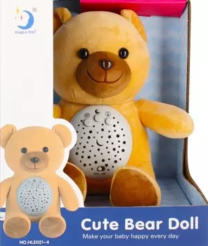 Mega Creative, Проектор в виде плюшевого мишки, кровать для сна, 502305