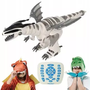 Мега-Дракон-Динозавр С Дистанционным Управлением Ревет Движение Xl Inna marka