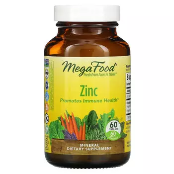 MegaFood, цинк, 60 таблеток