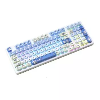 Механическая клавиатура Lenovo Aurora GK10, Red Switch, Blue Meow, английская раскладка