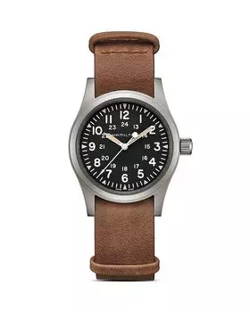 Механические полевые часы цвета хаки, 38 мм Hamilton