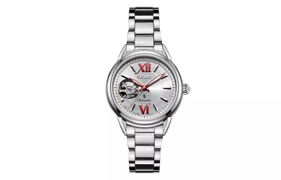 Механический механизм, ремешок из нержавеющей стали, японские/корейские часы, женские часы, серебристый циферблат SEIKO