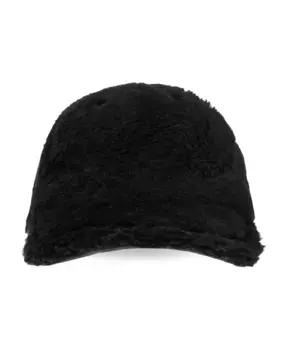 Меховая бейсболка Yves Salomon, черный
