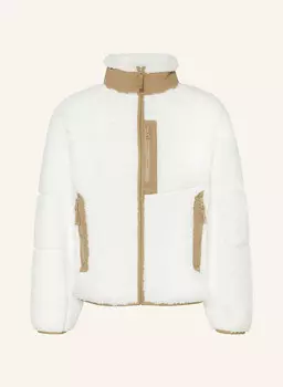 Меховая куртка тедди LACOSTE, белый/бежевый