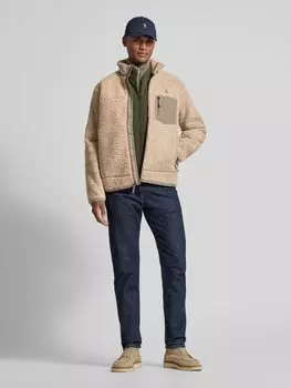 Меховая куртка Тедди с нагрудным карманом Polo Ralph Lauren, коричневый