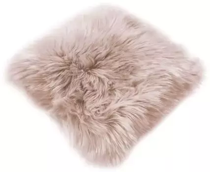 Меховая подушка Andiamo "Декоративная подушка Ovium", искусственный мех, квадратная, 40х40 см, с наполнителем, гостиная, розовый